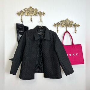 Spring transition light Quilted black jacket XL/1X